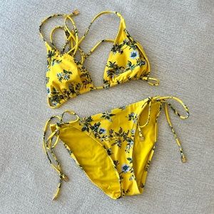 Tory Burch yellow floral bikini
